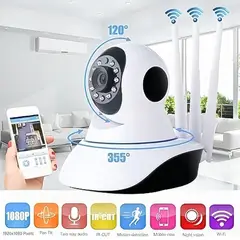 MOVI - CAMARA SEGURIDAD IP WIFI HD MOTORIZADA VISION NOCTURNA 360º 5 antenas