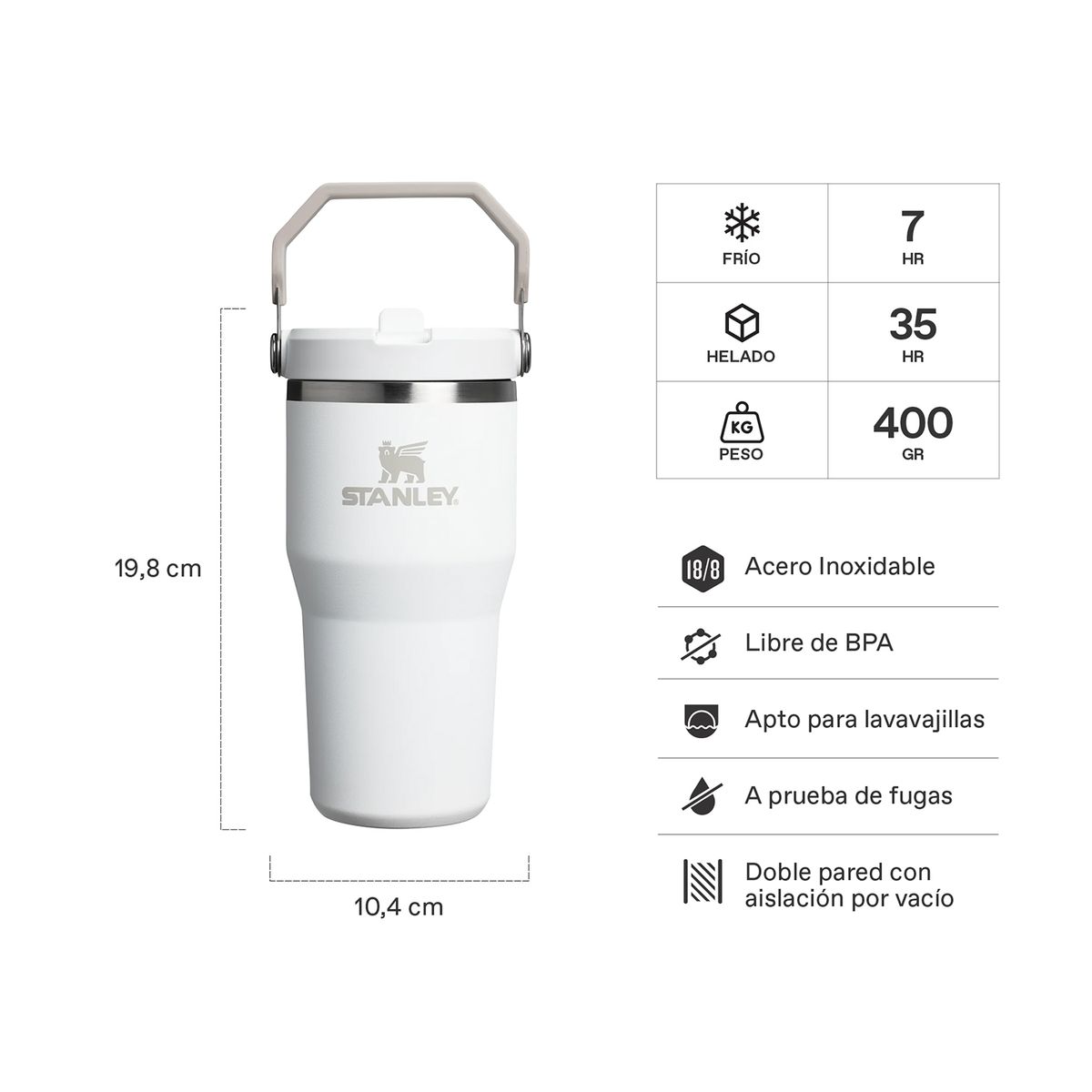 STANLEY - Botella Térmica Stanley Flip Straw 2.0 Frost - 591 ml