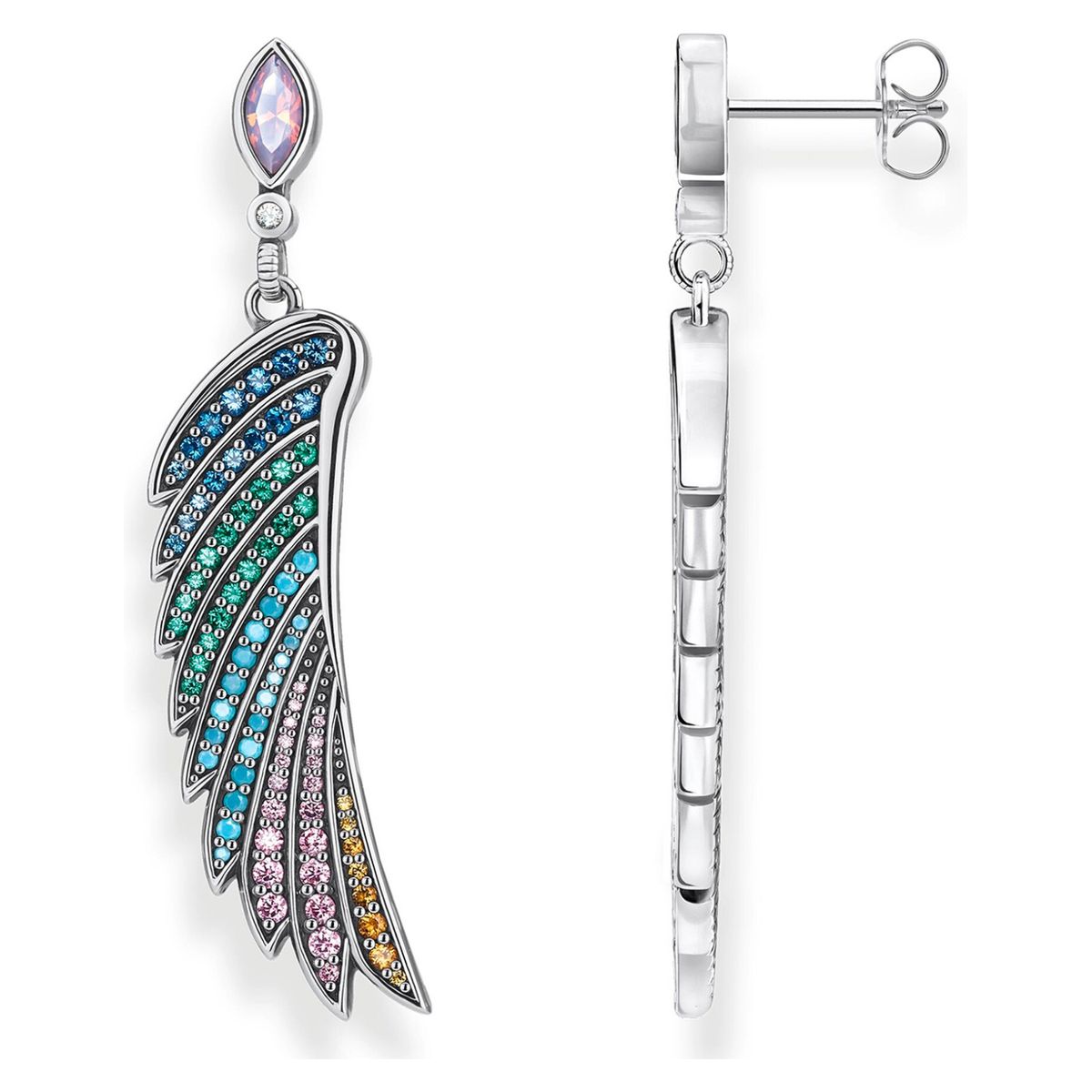 THOMAS SABO - Pendientes Alas Colibri Multicolor