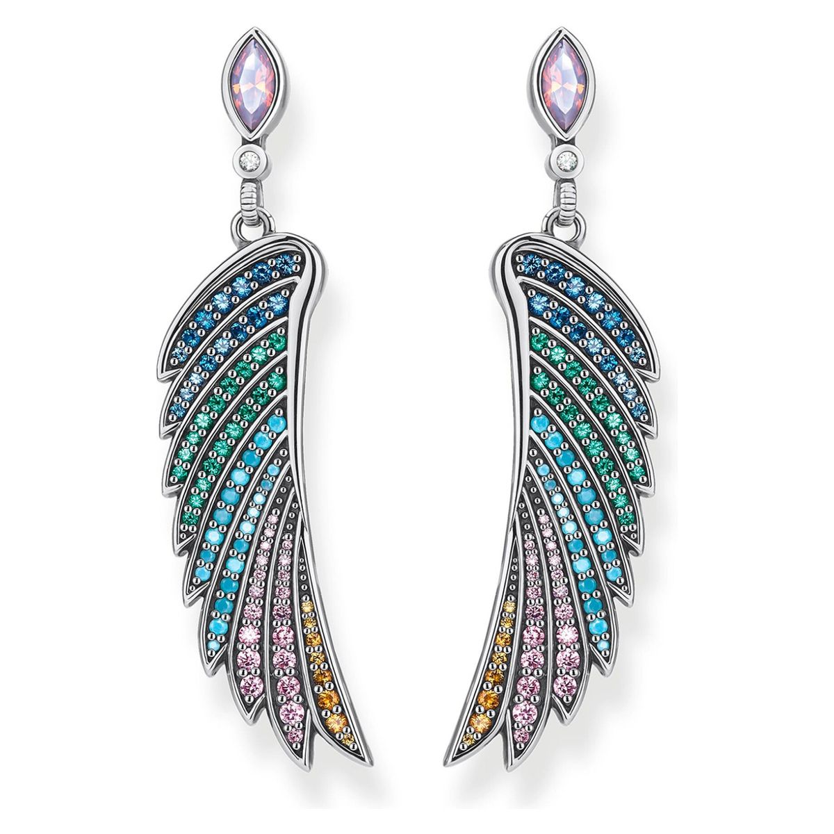 THOMAS SABO - Pendientes Alas Colibri Multicolor
