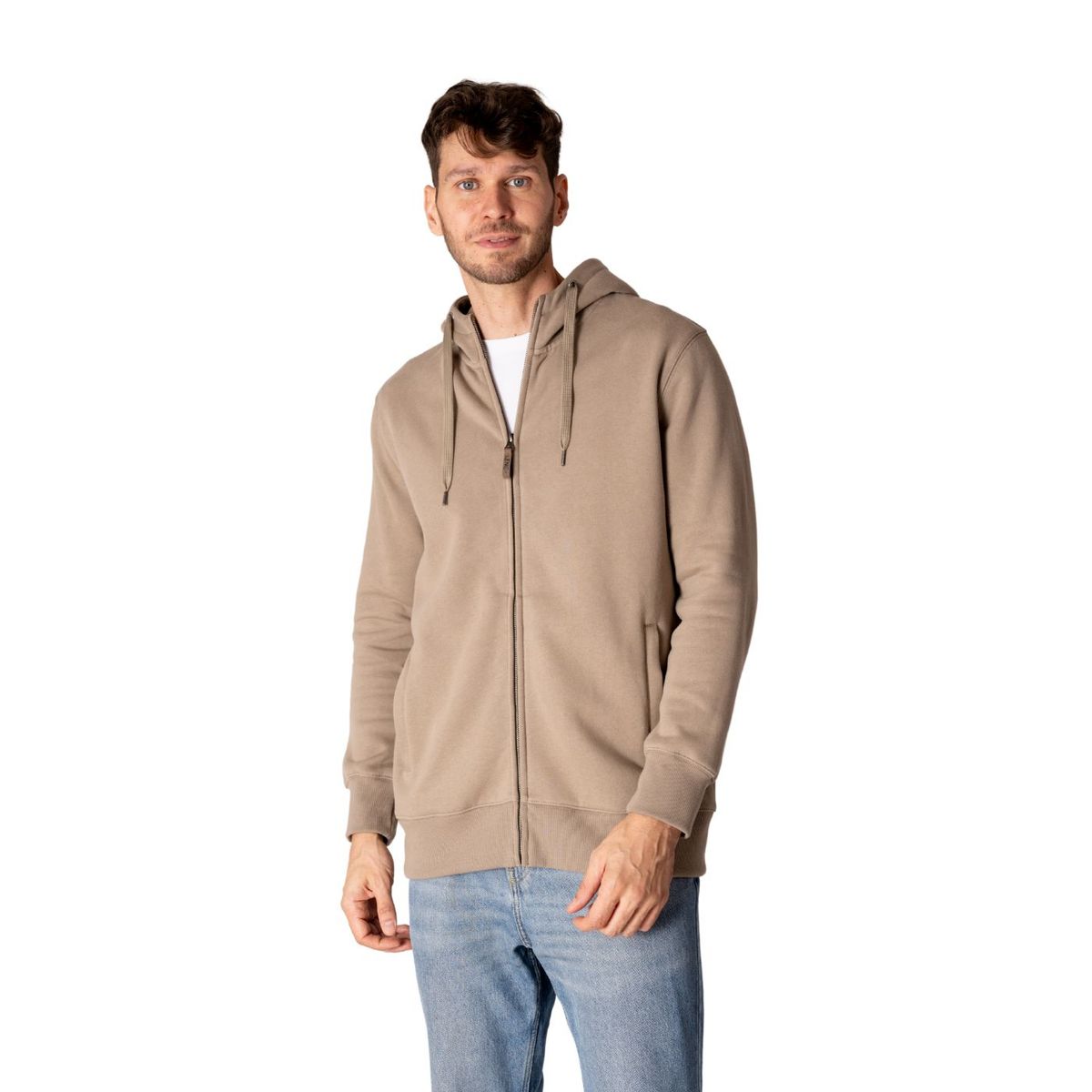 LENGA - Polerón Hombre Con Gorro Y Cierre metal Algodón Orgánico Pehoe Lenga