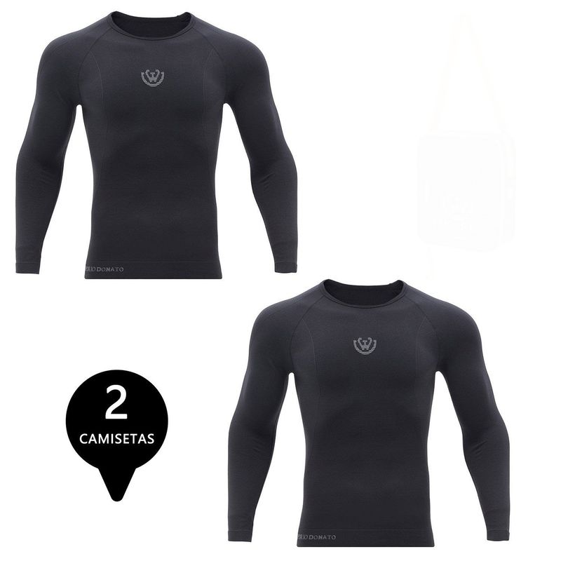 GIOVACCHINO - Pack 2 Camisetas Termica Primera Capa Microfibra Hombre