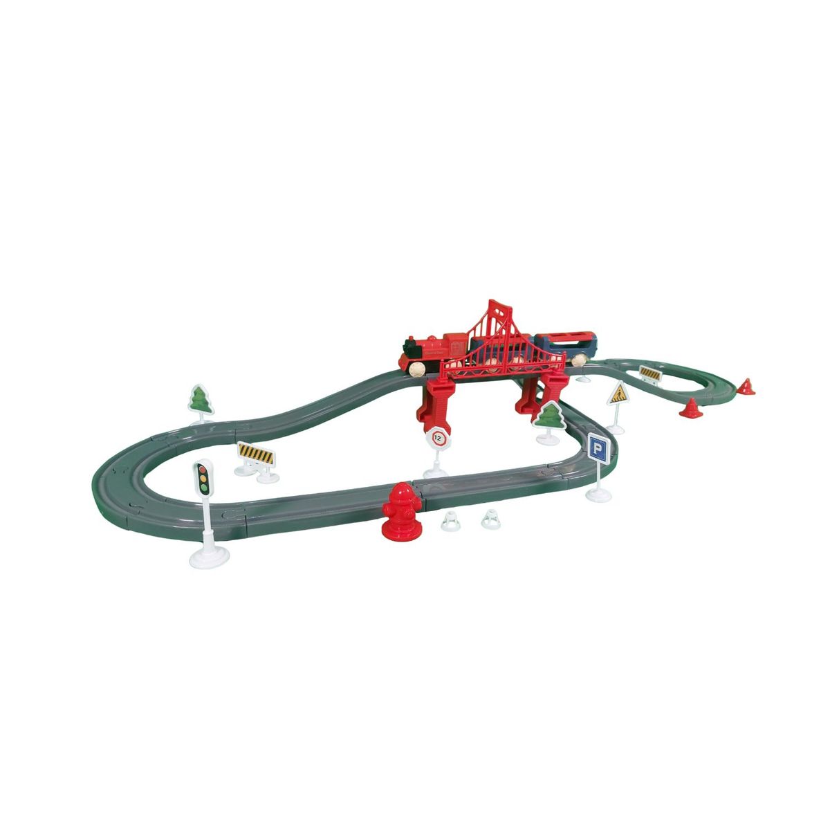 BABYLUNA - Pista Armable Mini Tren 44 Piezas fácil de Llevar