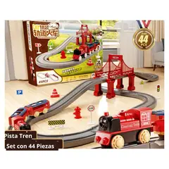 BABYLUNA - Pista Armable Mini Tren 44 Piezas fácil de Llevar