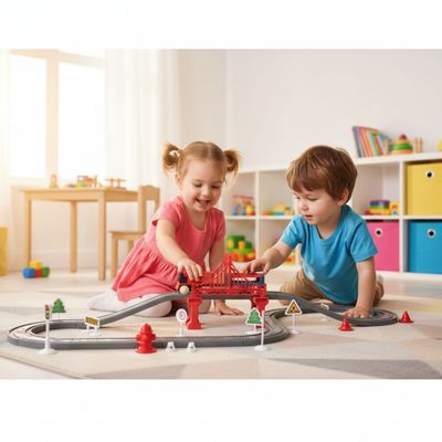 Imagen 2 del producto Pista Armable Mini Tren 44 Piezas fácil de Llevar