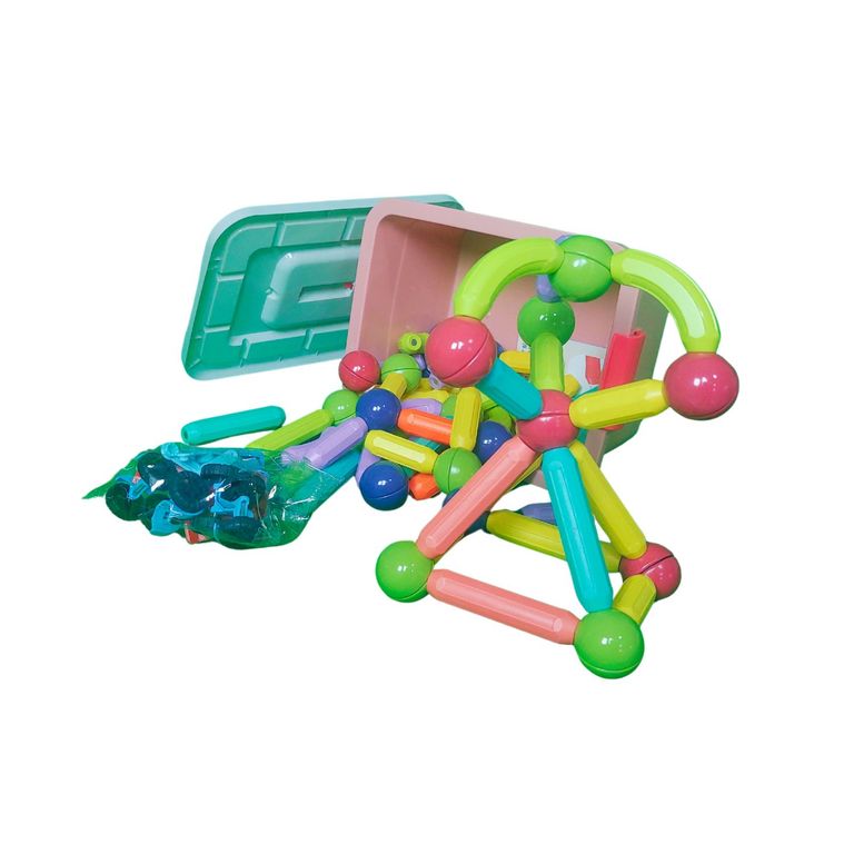 Juguete Didactico 97 Bloques Creacion Magnetica