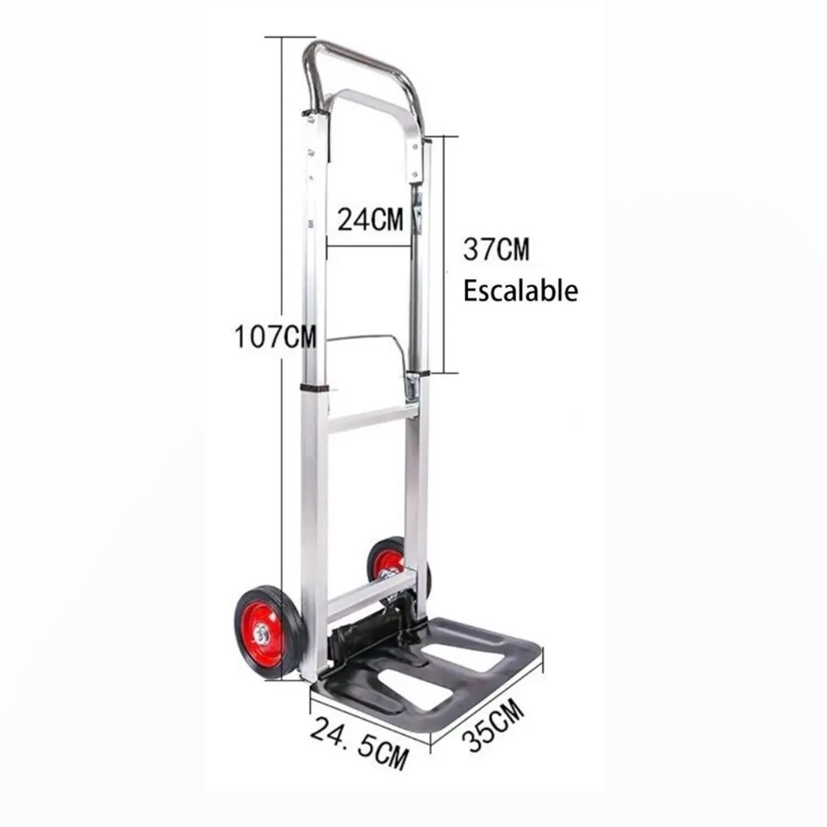 GENERICO - Carro Plegable Carga Aluminio Tipo Yegua 100 Kilos