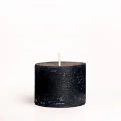GENERICO - Velas Negras Artesanales - Hechas a Mano 10x10cm