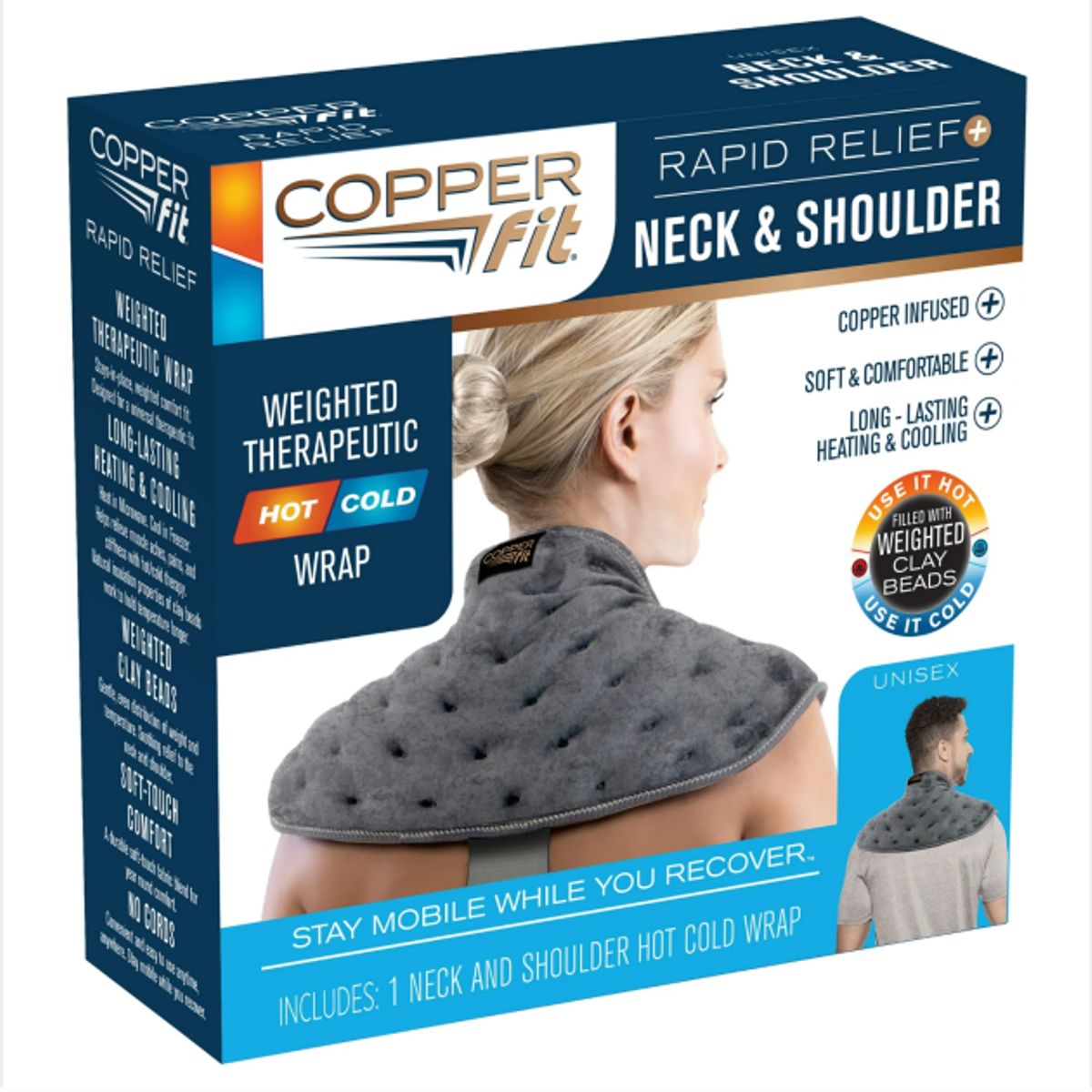 MOVI - MANTA ALIVIA DOLORES CUELLO HOMBROS Y ESPALDA CALOR Y FRIO