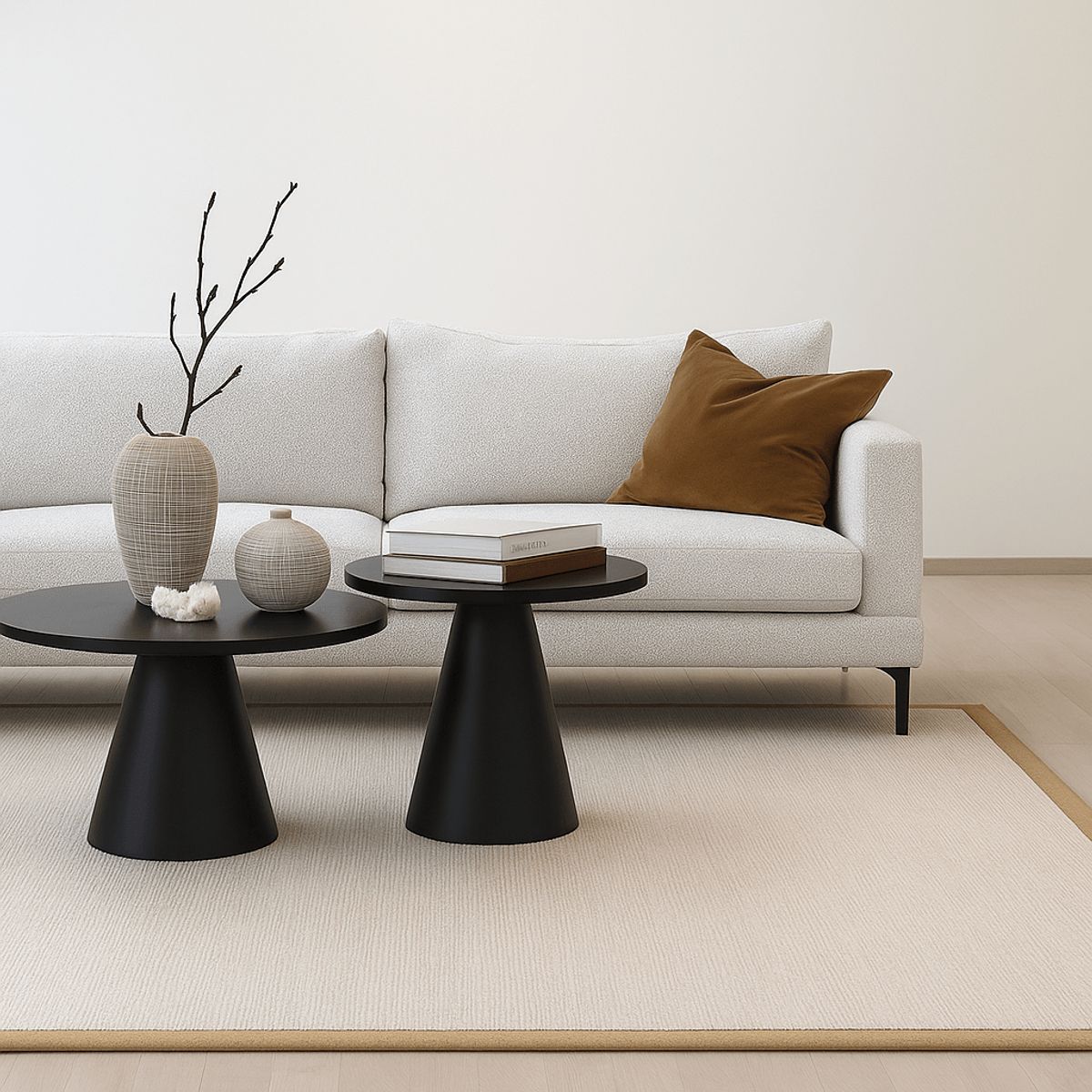 VADELL - Alfombra  Alma 3 x 2 mts borde beige