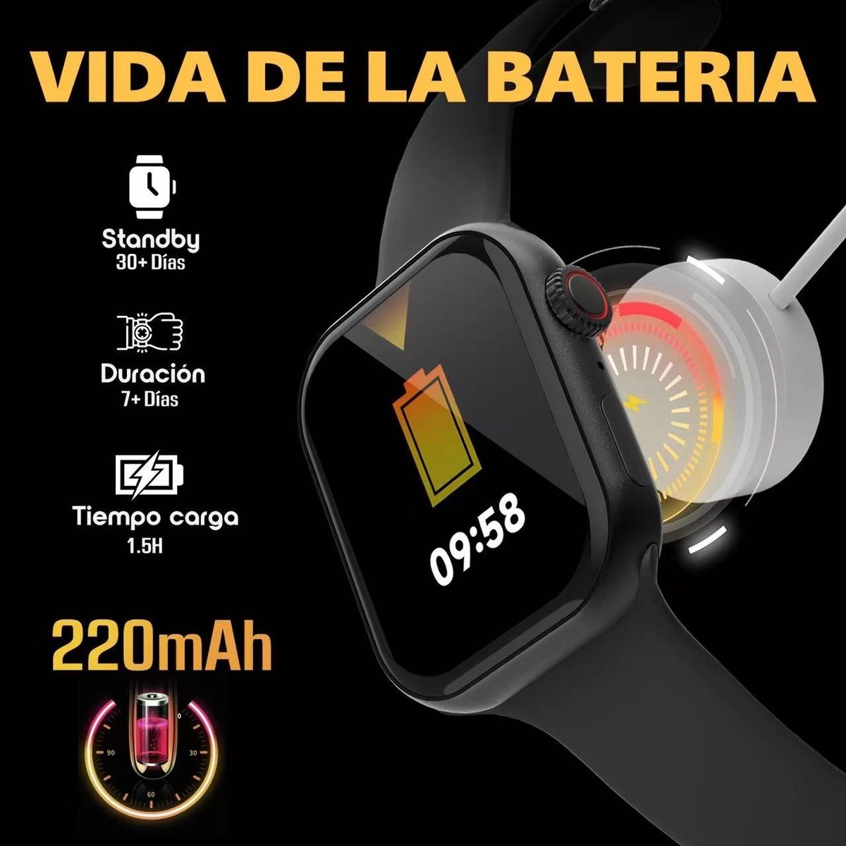 KBOD - Smart watch Reloj Inteligente Bluetooth Kbod S95 Pro 40mm Dorado Rosa