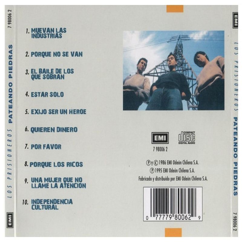 HITWAY MUSIC - LOS PRISIONEROS  - PATEANDO PIEDRAS - CD
