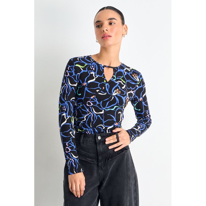 IO - Polera Manga Larga Mujer Negra Io