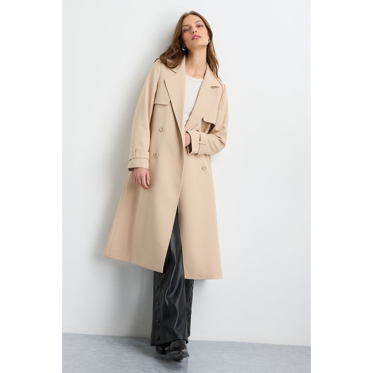 IO - Trench Mujer Beige Io