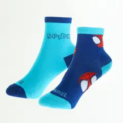 MARVEL - Pack Calcetines Niño Spidey Caritas Celeste