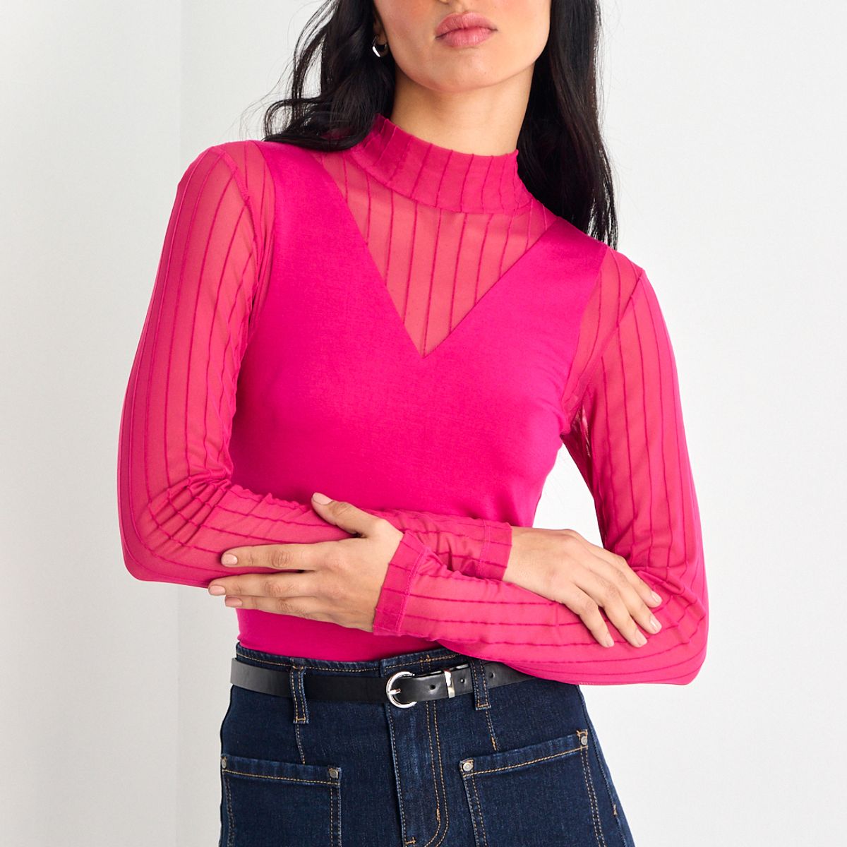 IO - Polera Manga Larga Mujer Fucsia Io