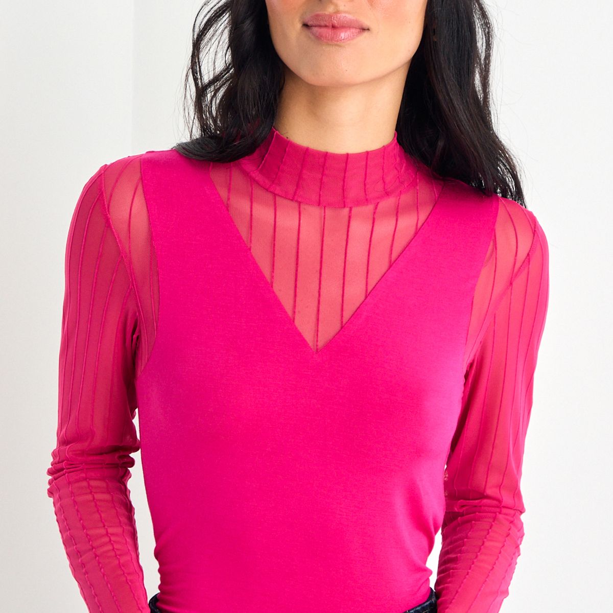 IO - Polera Manga Larga Mujer Fucsia Io