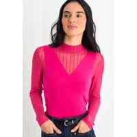 Polera Manga Larga Mujer Fucsia