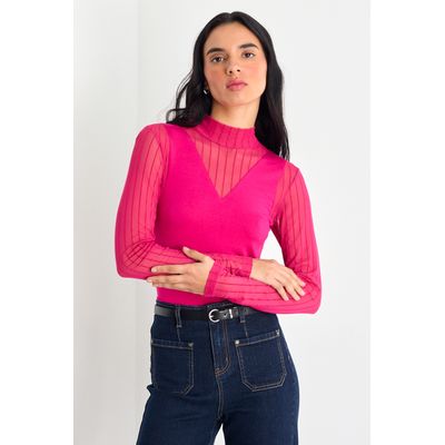 Imagen 2 del producto Polera Manga Larga Mujer Fucsia