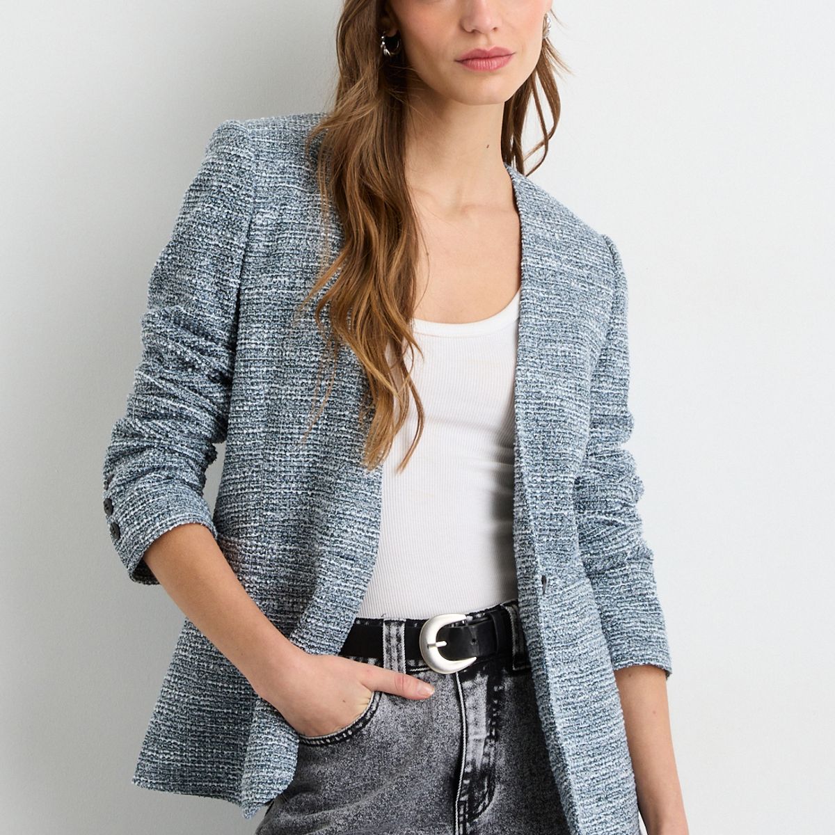 IO - Chaqueta Mujer Celeste Io