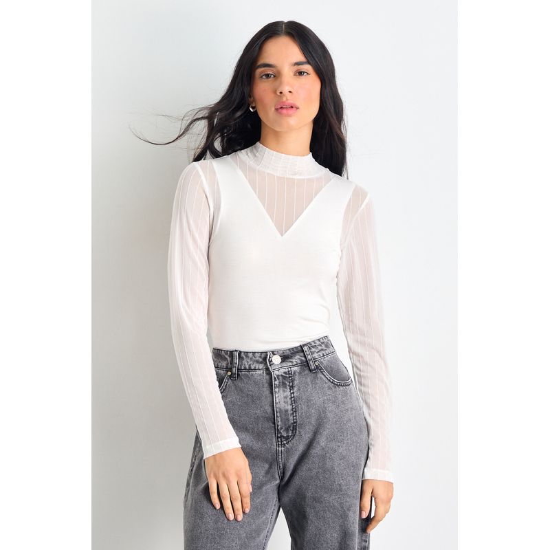 IO - Polera Manga Larga Mujer Crudo Io