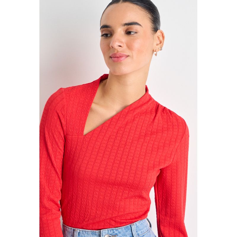 IO - Polera Manga Larga Mujer Rojo Io