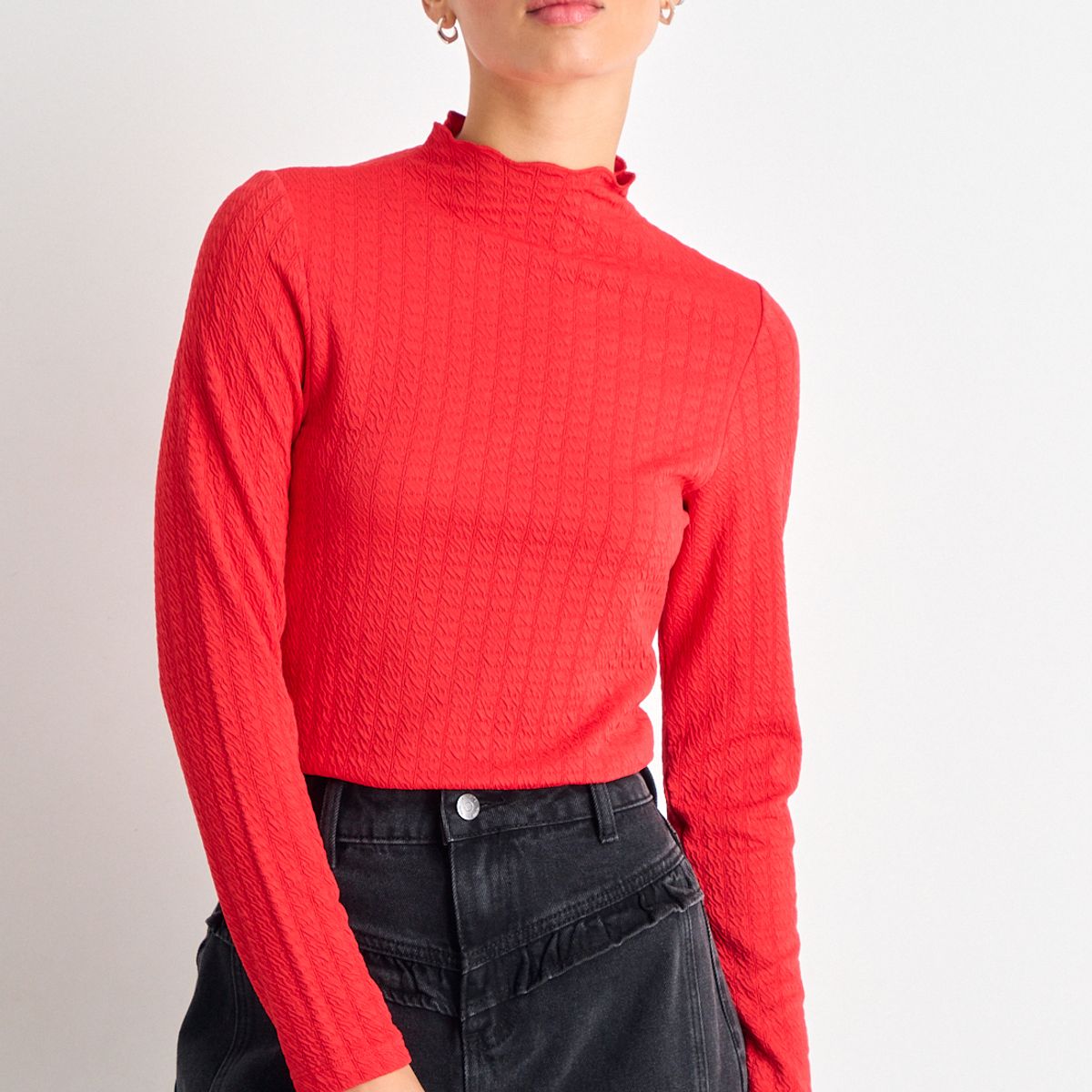 IO - Polera Manga Larga Mujer Rojo Io
