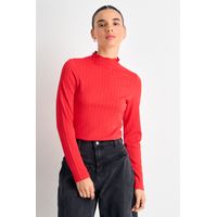 Polera Manga Larga Mujer Rojo