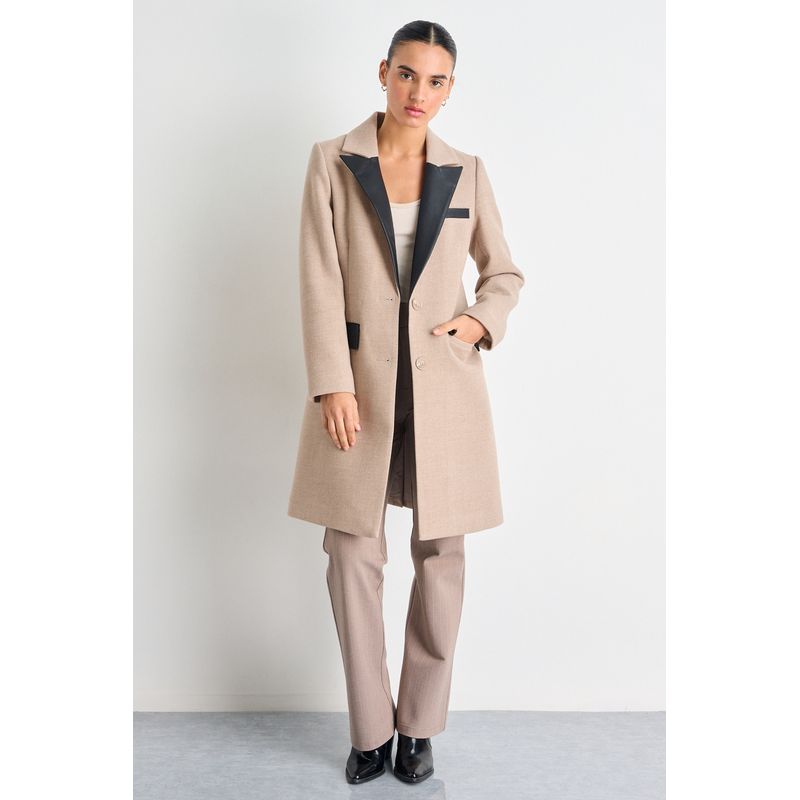 IO - Chaqueton Mujer Beige Io