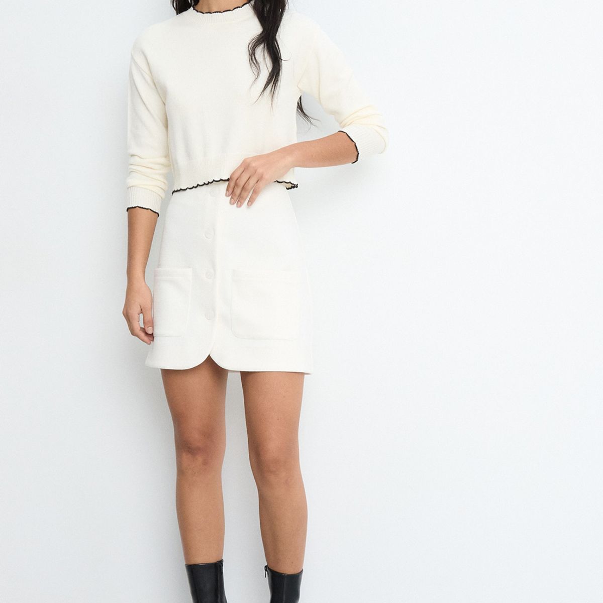 IO - Falda Corta Mujer Crudo Io