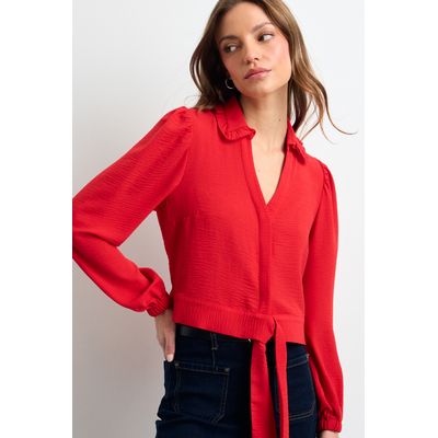 Imagen 2 del producto Blusas Manga Larga Mujer Rojo