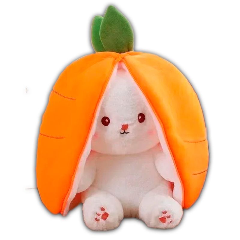GENERICO - Peluche Conejo 25 cm - Zanahoria Naranja