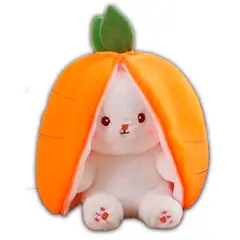 GENERICO - Peluche Conejo 25 cm - Zanahoria Naranja