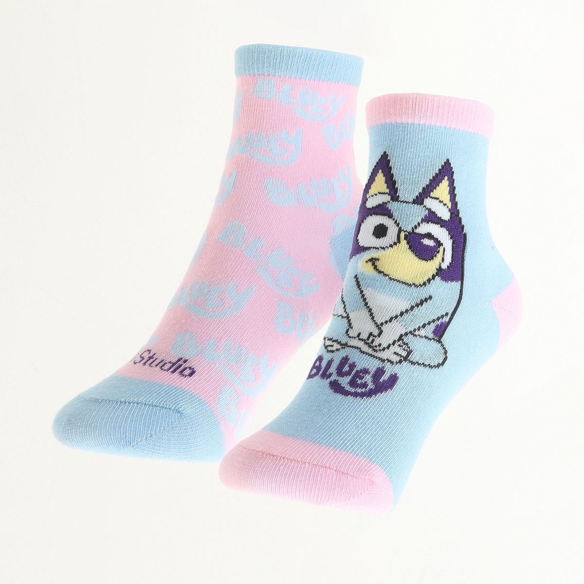 BLUEY - Pack Calcetines Niña Logo Morado Bluey