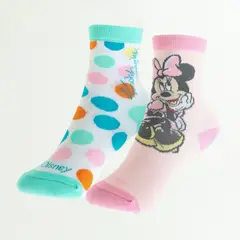 DISNEY - Pack Calcetines Niña Minnie Lunares Blanco