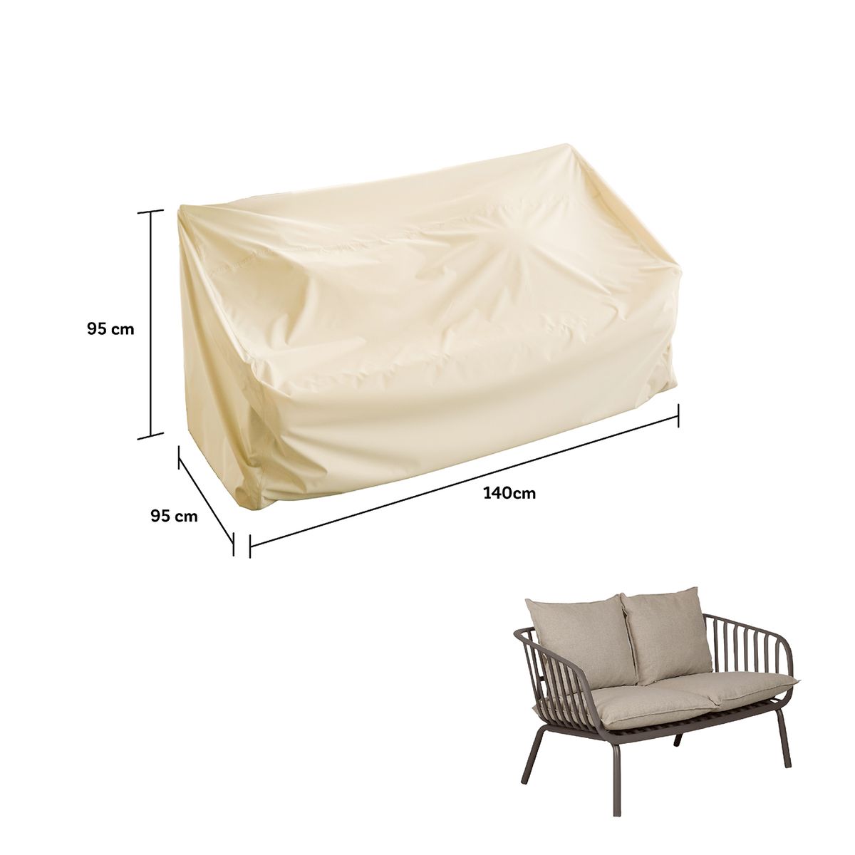 CWAGEN - Cobertor Funda de Sofá 2 Cuerpos M Tapado Covers - Wagen Covers