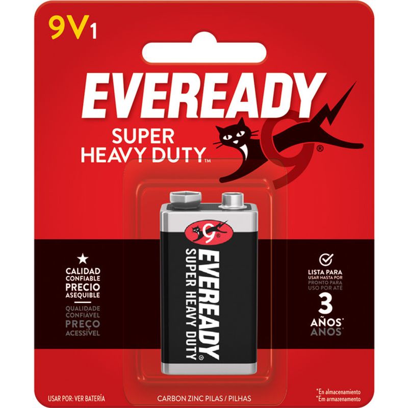 EVEREADY - Bateria 9v - Super Heavy Duty- Eveready