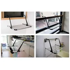 MOVI - TENDEDERO PLEGABLE DE ACERO INOXIDABLE PARA BALCON