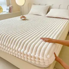 GENERICO - Sabanas De Invierno Bajera Elasticada Termica Suave Sherpa
