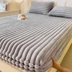 GENERICO - Sabanas De Invierno Bajera Elasticada Termica Suave Sherpa