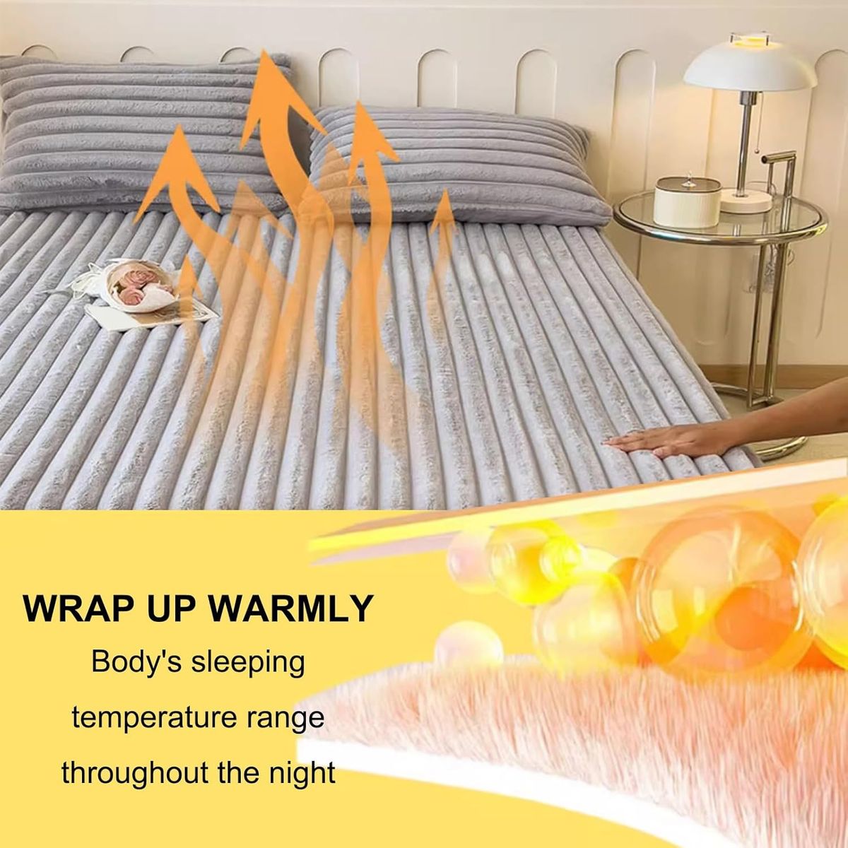 GENERICO - Sabanas De Invierno Bajera Elasticada Termica Suave Sherpa