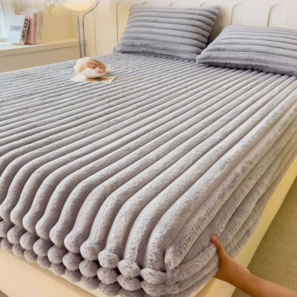 GENERICO - Sabanas De Invierno Bajera Elasticada Termica Suave Sherpa