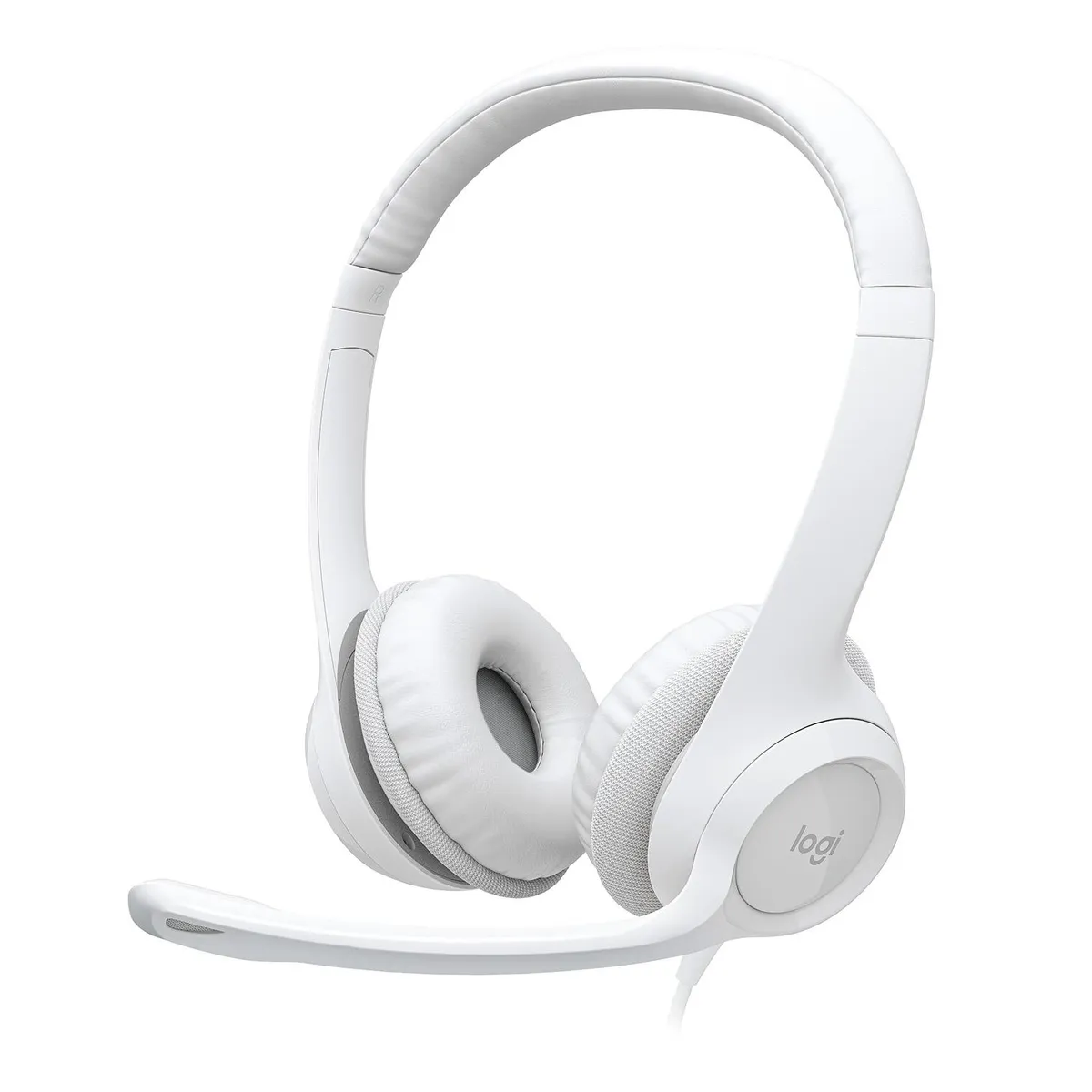 LOGITECH - Audifonos con Micrófono Logitech H390, Micrófono c/ Supresión de Ruido, Blanco