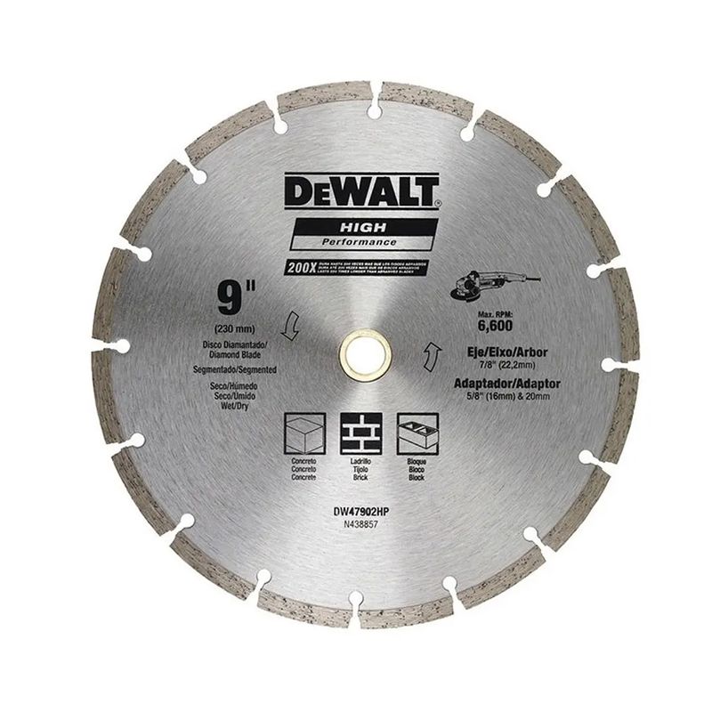 DEWALT - Disco Diamantado 9 Acero Dewalt Dw47902hp