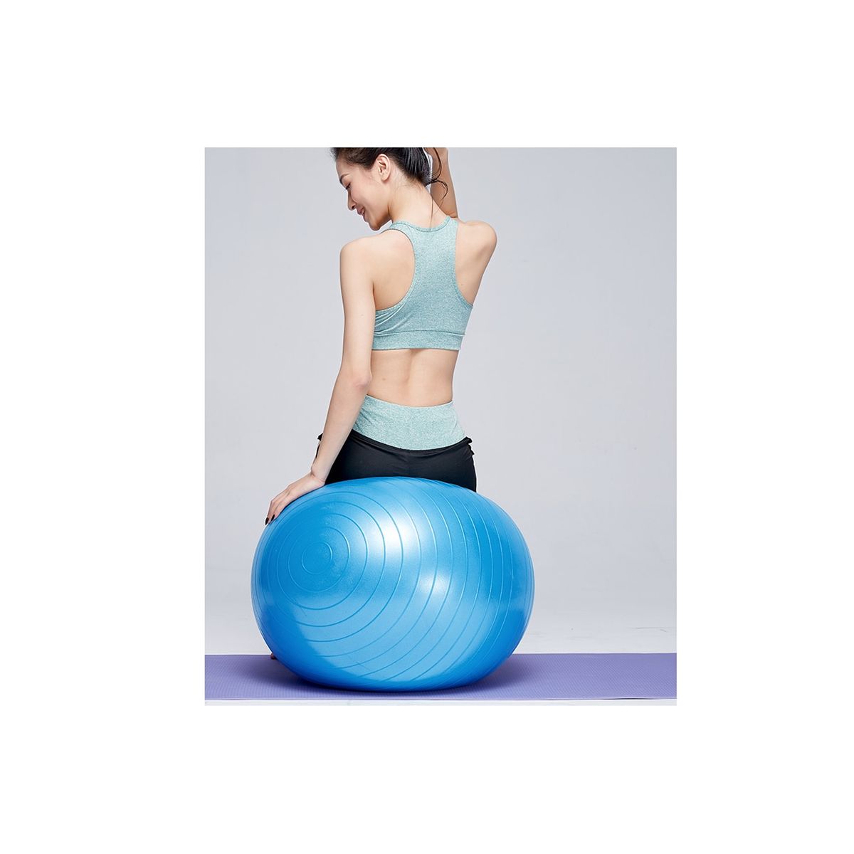 PUNTO STORE - Pelota Balón Para Yoga O Pilates Con Inflador Azul - Ps