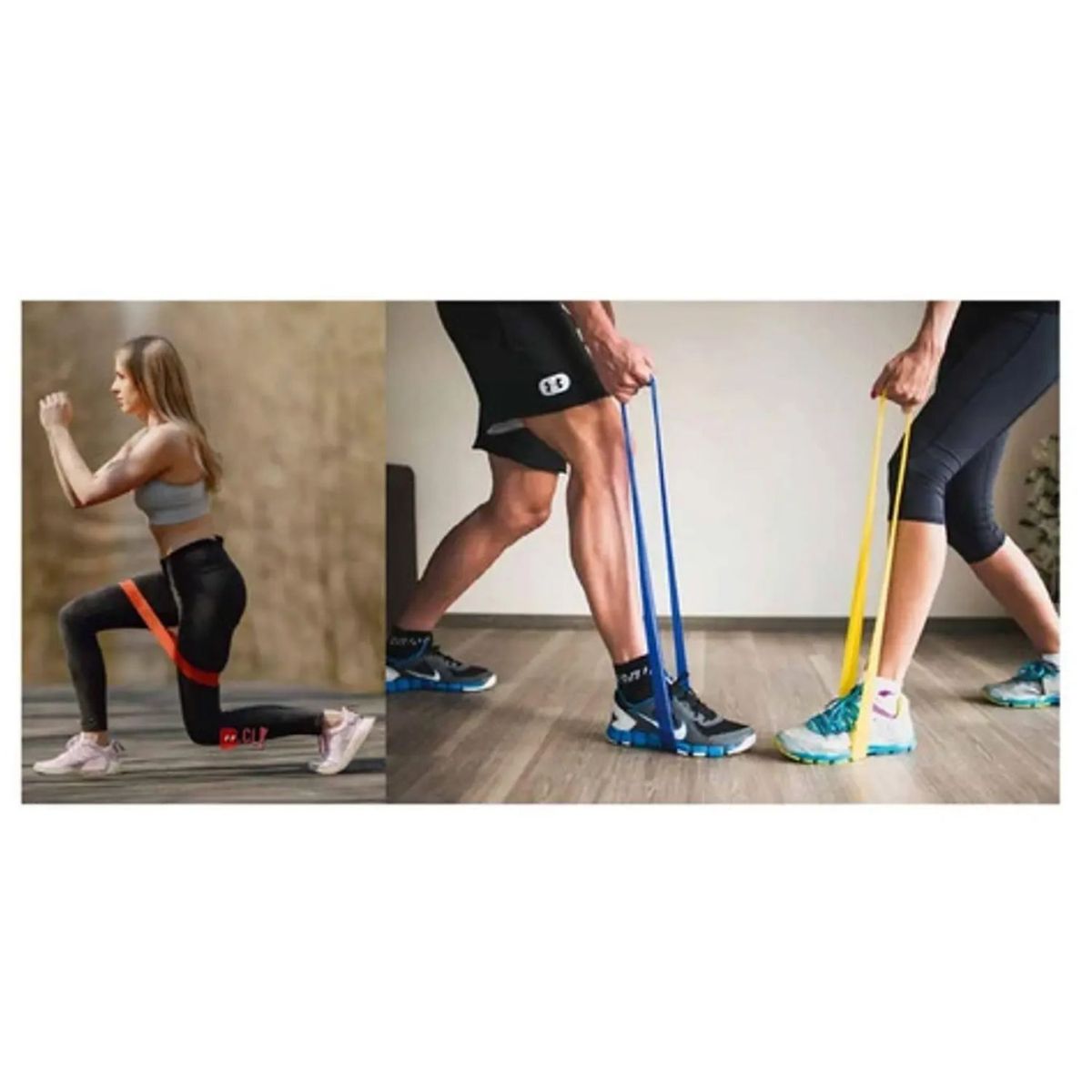 PUNTO STORE - Pack 5 Bandas Elásticas Con Bolsito Para Entrenamiento - Ps