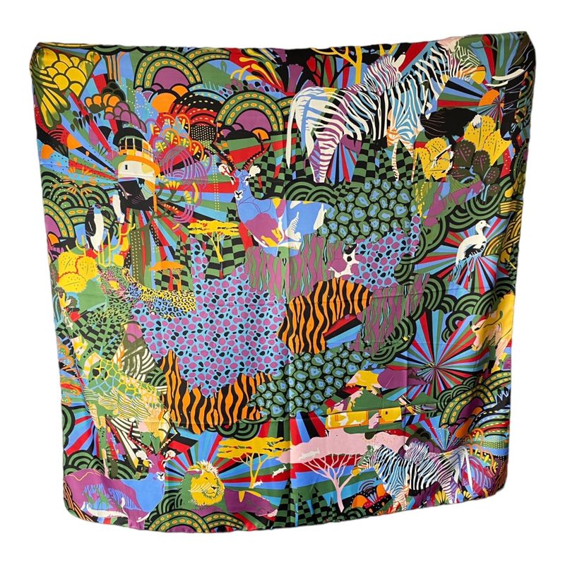 MAXO - Pañuelo de Seda de Sarga Mujer 130X130 ANDREA