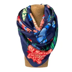 MAXO - Pañuelo de Seda de Sarga Mujer 130X130 BELEN