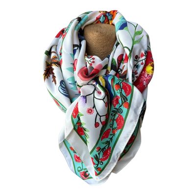 Imagen 2 del producto Pañuelo de Seda de Sarga Mujer 130X130 CAROLA FLOR