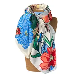 MAXO - Pañuelo de Seda de Sarga Mujer 130X130 ISABELLA